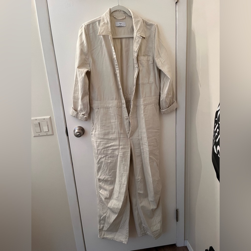 TNA Utility Cream Jumpsuit